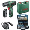 [ZESTAW PROMOCYJNY] Wiertarko-wkrętarka akumulatorowa Bosch Easydrill 1200 + Zestaw wierteł Erbauer 100 sztuk