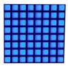 Small 8x8 Dot Matrix Ultra Bright - Blue [Discontinued]
