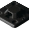 Mounting base, PA, black, self-adhesive, (L x W x H) 19 x 19 x 3.8 mm, 151-28320