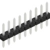 Pin header, 9 pole, pitch 2 mm, straight, black, 10062085