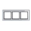 DECO Ramka 3 potrójna uniwersalna - efekt szkła (ramka: szara: spód: grafitowy) szary 15-11-DRS-3 KARLIK