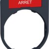 Label holder, printed with “ARRET”, for Harmony XB4F/XB5F, ZBYF2104