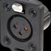 NC3FDX-TOP XLR-Chassis connector female 3-pole TOP
