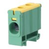Blok rozdzielczy ‑ odgałęźny 1 ‑ polowy 2,5-35mm2 złóto-zielony montaż płaski FJ-E35/D 85818