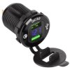 Ładowarka samochodowa 2xUSB szybka QC3.0 Quick Charge do montażu z woltomierzem