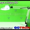 Lampa 60W z lupą 100mm powiększenie 4D CZARNA