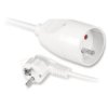 Przedłużacz Ogrodowy 1-Gniazdo Z/U 16A 3M /H05vv-F 3X1,5/ Biały Ps-170
