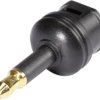 Adapter Toslink Hicon POF-711, gniazdo/ wtyk 3,5 mm, czarne