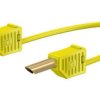 Przewód pomiarowy 28.0056-02524, 19A, 30 → 60V, kolor: Żółty, dł. 25cm, Staubli