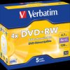 43229 DVD+RW 4.7 GB, matt, jewel case pack of 5