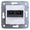 CARIVA gniazdo kom.2xRJ45 CAT6 UTP białe 7736 42