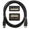 NEKU Kabel przedłużacz USB 2.0 A (wtyk / gniazdo) czarny 3m