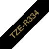 Brother TZER334 Brother TZE-R334 label-making tape Gold on black