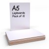 Show-me FBA510 Show-me A5 Plain Rigid Lapboards, Pack of 10