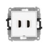 MINI Gniazdo HDMI podwójne 2.0 bez p.opis. biały MHDMIBO-4 KARLIK
