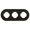 Ramka potrójna, plastikowa, owalna, czarna, Soul/Oval