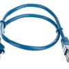Kabel krosowy patchcord F/UTP kat.5e CCA niebieski 0,5m 50127