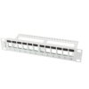 PATCH PANEL PUSTY 12 PORT 1U 10 Z ORGANIZEREM DO MODUŁÓW KEYSTONE SZARY LANBERG