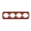 TREND Ramka pozioma 4 poczwórna brązowy metalik 9RH-4 KARLIK