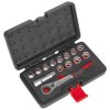 Sealey AK6926 Socket Set 14pc Go-Through Low Profile WallDrive® Metric
