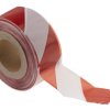 Nieprzylepna taśma ostrzegawcza szerokość 70mm Czerwony/biały Taśma odgradzająca JSP PE