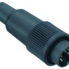 Plug, 3 pole, solder cup, bayonet locking, straight, 99 0605 02 03