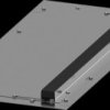 Roof plate, with cable entry, steel, (W x H x D) 850 x 25.5 x 400 mm, 8PQ2300-4BA15