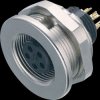 09 0412 00 04 Flange socket M9, series 712, 4-pin, unshielded, solder, IP67