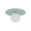 Kinkiet ścienny z miętową rozetą i szklanym mlecznym kloszem PIXI MINT 10229 TK Lighting
