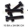 10BA x 3/4 BK steel Cheese head screw (10 pack)