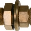 Bulkhead fitting, L 32 mm, brass, for 5 x 1 tubing, 50.056