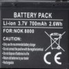 700 mAh, Li-Ion for NOKIA 8800