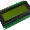 Alphanumeric display, 4 lines x 20 character, STN yellow/green, viewing area: 76.3 x 25 mm, DEM 20485 SYH-LY