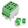 Szyna łączeniowa Blok Rozdzielczy Zacisk Odgałęźny 2x10-35 mm² 125A Zielona
