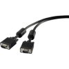 Renkforce RF-4212501 VGA Cable 15-pin Plug to Plug 5m Black incl. Ferrite Core