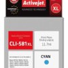 Tusz Activejet ACC-581CNX (zamiennik CLI-581C XL Supreme 11,70 ml niebieski)