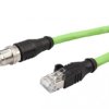 VK508F28, Kabel danych, Kabel połączeniowy, 5m, M12 męski 8pin prosty, RJ45 męski 8pin prosty, 8x0.14mm², Kategoria 5E, -40-75C,