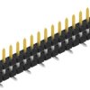 Pin header, 15 pole, pitch 2 mm, angled, black, SLY11SMD05115S