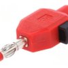 Złącze laboratoryjne bananowe 4mm wtyk 10A 60V czerwony 22.3006-22