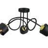 Lampa Sufitowa Nowoczesna 3Xe27 Simply Black/Gold