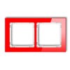 DECO Ramka 2 podwójna uniwersalna - efekt szkła (ramka: czerwona: spód: biały) czerwony 17-0-DRS-2 KARLIK