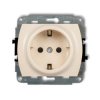 TREND Gniazdo pojedyncze z/u SCHUKO beżowy 1GP-1sp