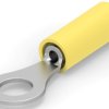 Insulated ring cable lug, 0.129-0.326 mm², AWG 26 to 22, 3.02 mm, M2.5, yellow, 8-323914-1