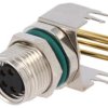 M8S-04PFFR-SF8001 Złącze M8 żeński 4PIN kątowe 90 gniazdo 4A IP68 30V metal