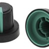 Pokrętło potencjometru oś: 6mm średnica: 18.9mm Wielowypustowe TPE/PP Czarny Sifam