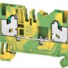 Protective conductor terminal, snap-in, 0.34-2.5 mm², 4 pole, 24 A, 8 kV, green/yellow, 2674580000