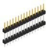 Pin header, 15 pole, pitch 2.54 mm, straight, black, SL512115S