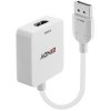 LINDY 38303 HDMI Displayport Converter White 9.5cm 1X HDMI Socket 1X Dp Plug