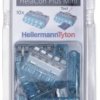 HellermannTyton 148-90057 Złącze zaciskowe HCPM-5-Blister-PC-BU/CL (10), PIN: 5, 450 V, 24 A, 10 szt.