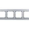 SONATA Ramka poczwórna aluminium / srebrny metal R-4RAC/35/38